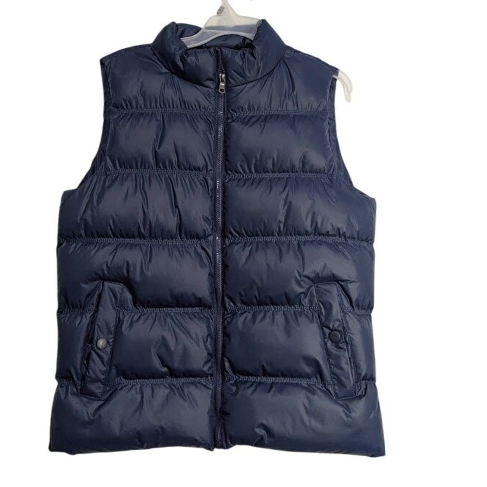 Men‎ Puffer Vest Small Blue Quilted Lightweight Zip Winter Casual Jacket
